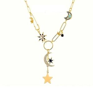 Enchanted Sun, Moon & Stars Necklace. Bathed in the energy of the SuperMoon!